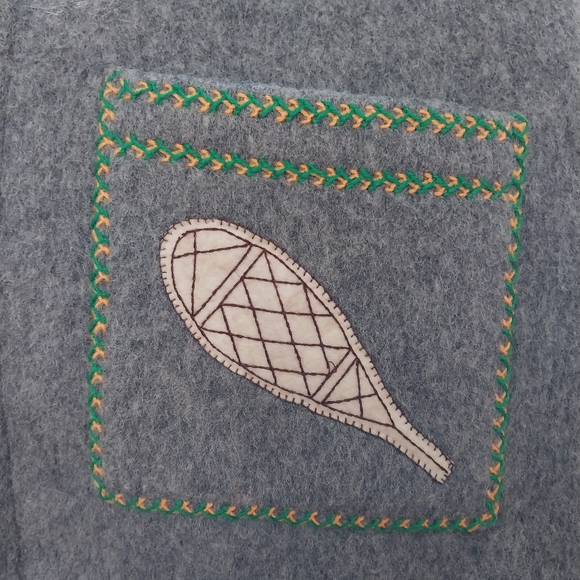 Rare vintage 1970's James bay blanket and coat Co. Wool coat with real fox fur - Picture 4 of 9